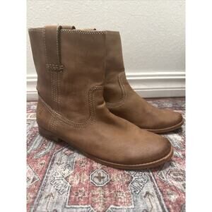 Frye Ana Leather Pull On Ankle Boots Camel Brown Women’s Size‎ 6 M
